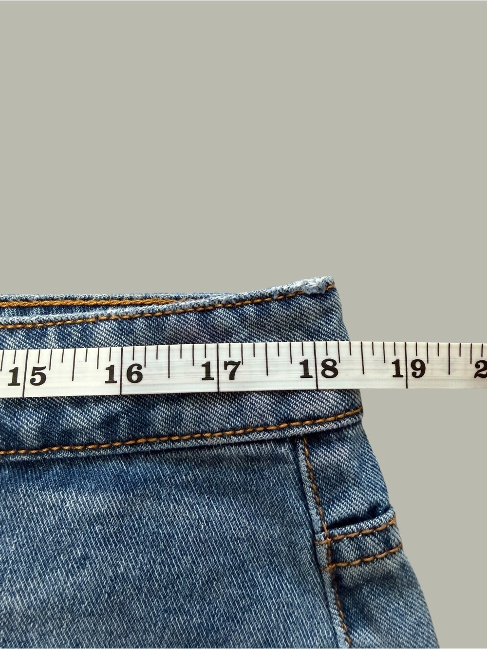 Guess Light Blue Distressed Denim Shorts with Studs - Picture 7 of 8